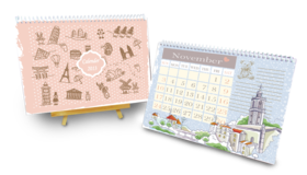 Calendar with easel